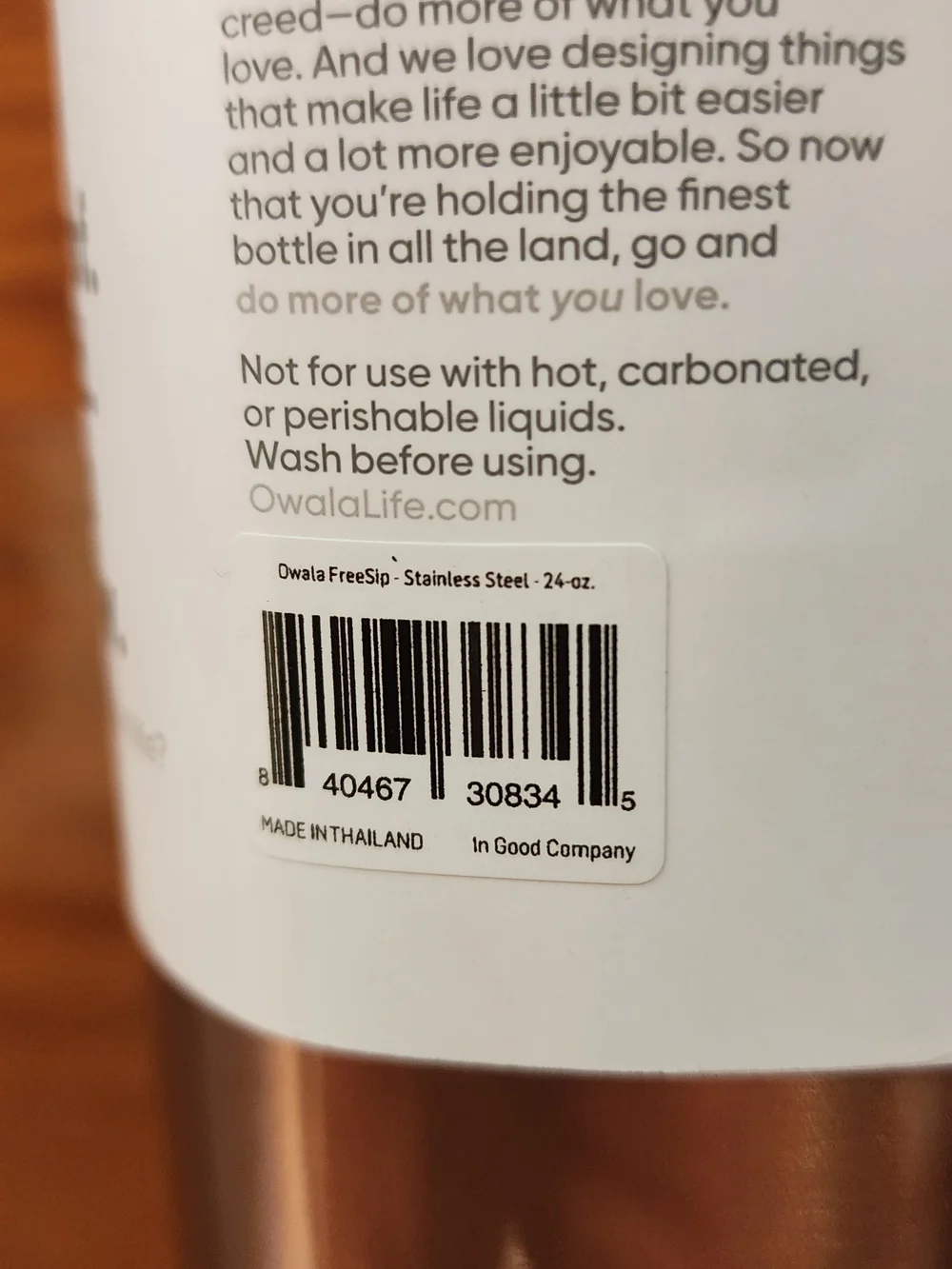 Authentic Owala Rose Gold FreeSip Spout Insulated Water Bottle